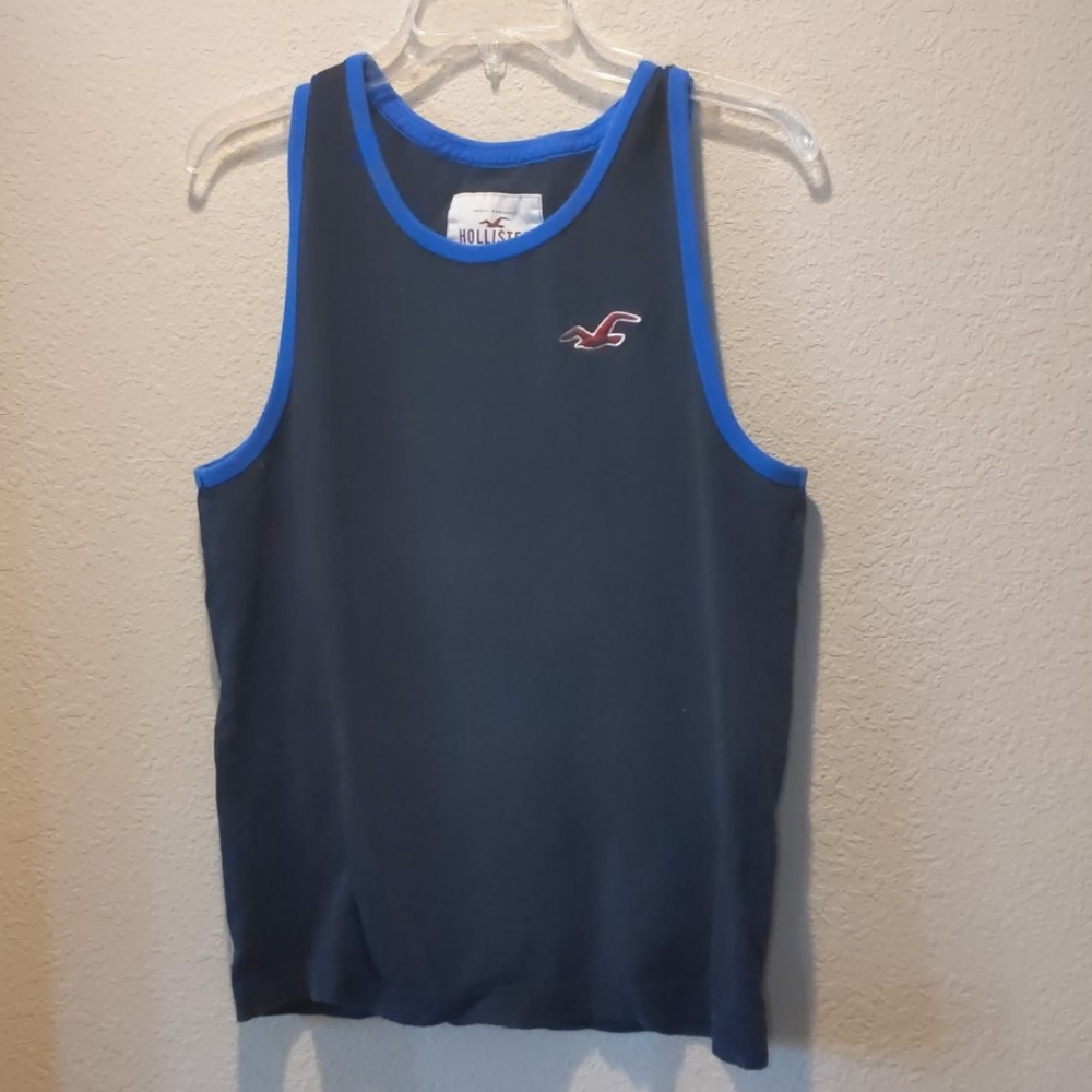 Mens Hollister navy tank top